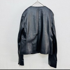 美品✨PLST プラステ エコレザーライダースジャケット M 黒の画像