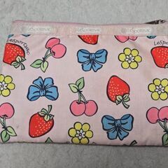LeSportsac レスポートサック フルーツ柄 ポーチ いちご さくらんぼの画像