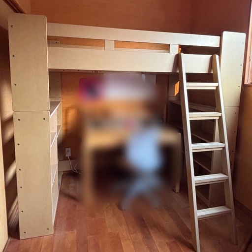 【値下げしました】引き取り限定　コイズミ良品専科ハイベッド　SCM-806 コイズミファニテック ミドルベッド・デスクセット 2点セット