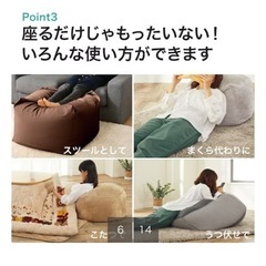 ニトリ大きなビーズクッションの画像