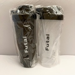 新品未使用　Futai フタイ　プロテインシェイカー ブラック　クリア 700ml 2個の画像