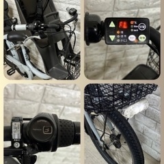 🌸美品🌸室内保管🌸ブリヂストン ビッケ2 電動自転車 大容量8.7Ah 子供乗せ  🌈新基準🌈w303の画像