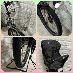 🌸美品🌸室内保管🌸ブリヂストン ビッケ 電動自転車 大容量8.1Ah 子供乗せ  🌈新基準🌈w309の画像