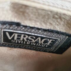 VERSACE ヴェルサーチ ◇ 太陽神 パイソン  皮 革 セカンド クラッチ バッグ 鞄の画像
