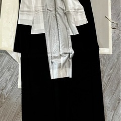 新品 未使用 奄美泥染 黒着物 喪服 正絹 着物 礼服 礼装 ブラックフォーマル 和装の画像