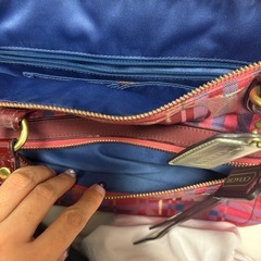 COACH コーチ トートバッグ シグネチャー柄 ピンク の画像
