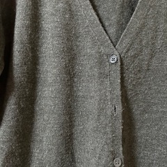 GU 大きいサイズ　ダークグレー Vネック カーディガン　XL 毛玉あり　LLの画像