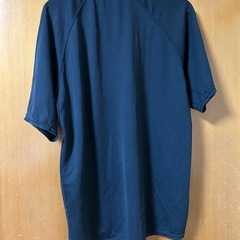 古着　部屋着に　ブラック Vネック 半袖 トップスの画像