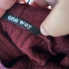 one way バーガンディ タートルネック 長袖　レディース　Mの画像