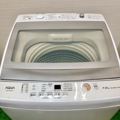 直接取引お値下げ！中古　2021年製自動洗濯機　7.0kg【AQW-GP70J:アクア】の画像