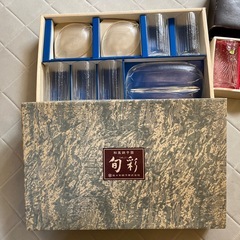 新品　ガラス製グラス&皿の画像