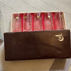 新品　ガラス製グラス&皿の画像