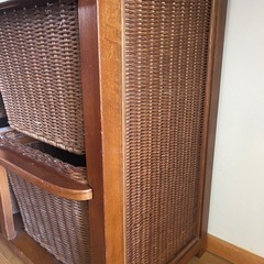 ラタン　籐　タンス　チェストの画像