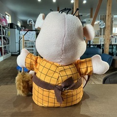 天才バカボン⭐️レレレのおじさん🧹レトロ当時物年代物ぬいぐるみおもちゃハンドパペット汚れアリ💦肌色黒赤オレンジ茶色の画像