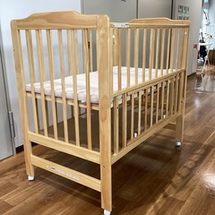 ベビーベッド　洗えるクーファン付き【町田市再生家具】251676の画像