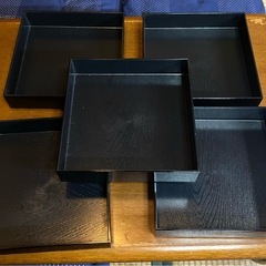 松花堂 弁当箱4個セット 五段重箱蓋無し 新品未使用の画像