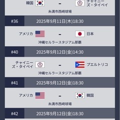 WBC U-18チケット　9/11木曜の画像