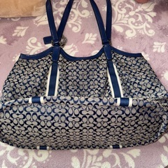 COACH☆ブルー系☆ロゴバッグ☆の画像