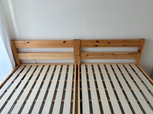 1台のみ本日9月12日限定！！　【無印良品】木製ベッド シングル パイン材突板