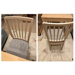 IKEA EKEDALEN エーケダーレン ダイニングテーブル　伸長式テーブル　チェア　2脚セットの画像