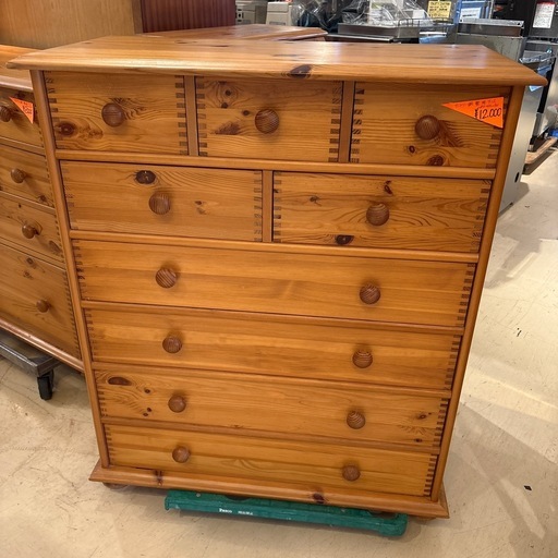 カントリー調　整理たんす