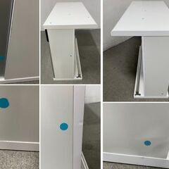 ニトリ バーカウンター パース2 幅120 シンプル モダン ステンレスバー付き 食器棚 インテリア ホワイト 中古家具 店頭引取歓迎 R10055の画像