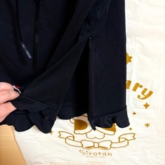 ブラックレース半袖　L sizeの画像