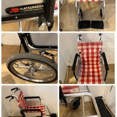 介助用車椅子　折りたたみ式 MATSUNAGA(マツナガ)の画像