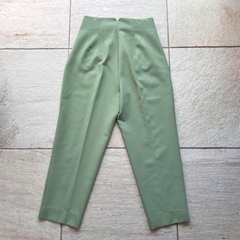 ZARA ハイウエストパンツ ミントグリーン の画像