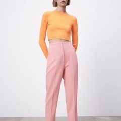 ZARA ハイウエストパンツ の画像