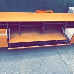 JM20248S)ローテレビ台 幅：約210cm 高さ：約42cm 奥行：約44cm 中古品【取りに来られる方限定】の画像