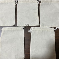 無地　巾着　5セット　　　の画像