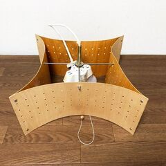 和・洋風ペンダントライト Nagasawa Lighting 100W×2灯 LED電球おまけ付き　木製パンチングデザイン 2K-W50 長澤ライティング照明器具 の画像