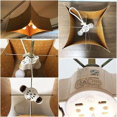 和・洋風ペンダントライト Nagasawa Lighting 100W×2灯 LED電球おまけ付き　木製パンチングデザイン 2K-W50 長澤ライティング照明器具 の画像