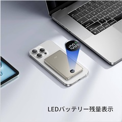 iWALK モバイルバッテリー MagSafe対応 5000mAh 超薄型 急速充電 PD18W LED残量表示 PSE認証の画像