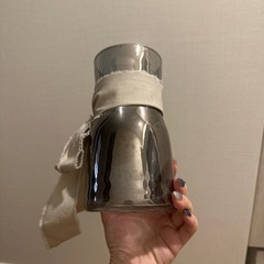 北欧 ガラス 花瓶 おしゃれ 高さ17cmの画像