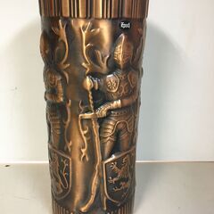 A3887　EPOCH　エポック　SSシリーズ　純銅製　傘立て　アンティーク調　騎士　西洋甲冑　雑貨　インテリアの画像