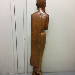 A3000　木彫り　女性像　高さ115㎝　オブジェ　木製　置物　インテリア　アジアン　の画像