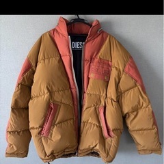 Diesel ダウンジャケット XL ブラウン/オレンジ(美品)の画像
