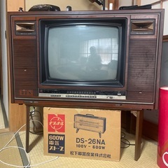 ブラウン管テレビ　木製　昭和55年の画像