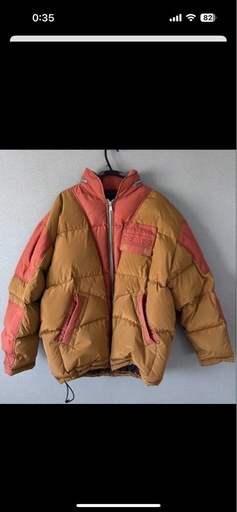 Diesel ダウンジャケット XL ブラウン/オレンジ(美品)