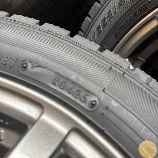 激安！！新品冬タイヤ中古アルミホイールセット　155/65r14 軽四サイズ　グッドイヤーアイスナビ7