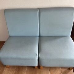 パステルブルー　椅子　2脚セットの画像
