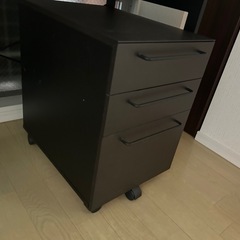 デスク＆キャスター付3段チェスト収納の画像