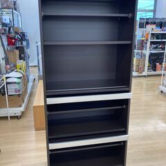 ★ジモティ割引あり★【リユースのサカイ野々市店】本棚 ダークブラウン (幅)80×(奥行き)38×(高さ)181cm ※クリーニング済みの画像