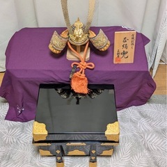 兜飾三郎麿作箱付兜飾五月人形2点セット単品でのお譲りも可能の画像