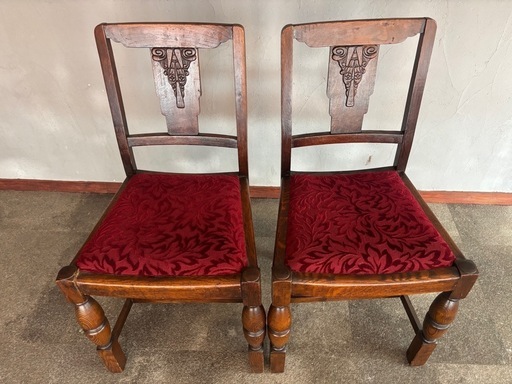 バルボスレッグ　アンティーク　チェア　2脚セット