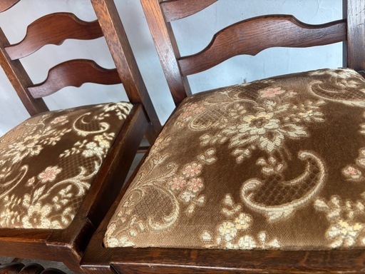 イギリス　アンティーク　ダイニングチェア　2脚セット