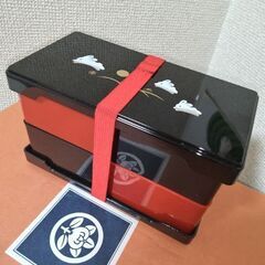 ①九谷焼　圓山窯合わせ絵柄角小鉢１０客②山中塗うさぎ2色重箱　弁当箱２客計１２客の画像