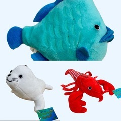 【ぬいぐるみ】美品　海の生き物　オーシャンランド　7点セット沖縄　クレーンゲームの画像